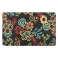 thumbnail image 1 of Modern Green Floral Rug 20x32 Inch - Non-Slip, Washable Area Rug for Entryway, Bedroom, Bathroom, Laundry Room - Small Distressed Accent Floor Carpet, 1 of 5