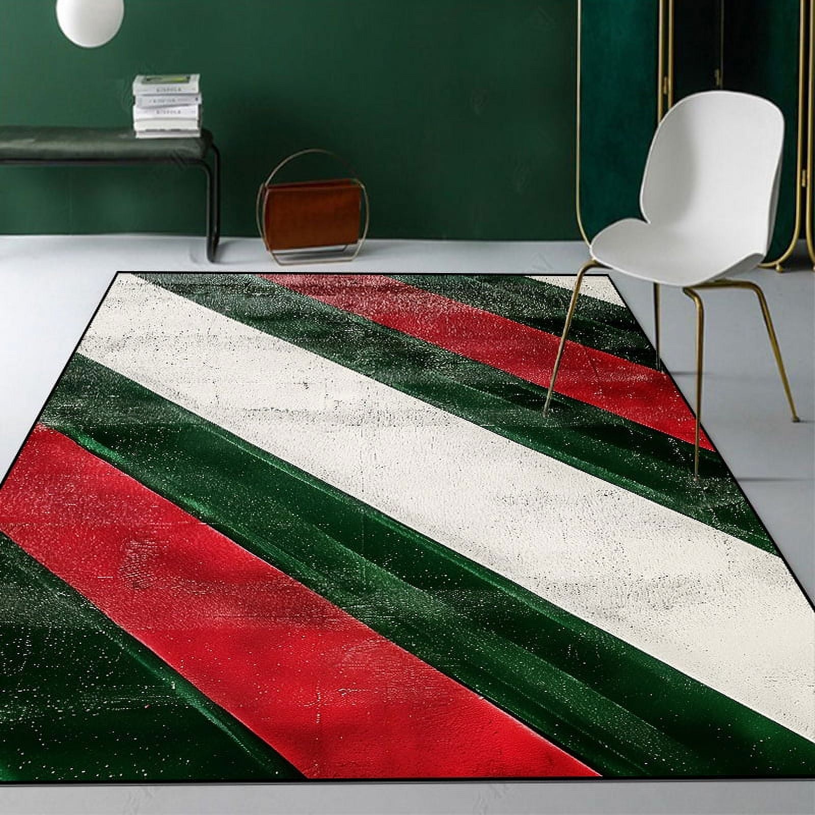 Modern Green Geometric Carpet Living Room Abstract ration Luxury Home r ...