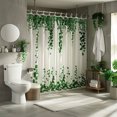 Modern Green Ivy Bathroom Set with Elegant Toilet Gray and Silver