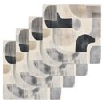thumbnail image 1 of Modern Grey Beige Kitchen Dish Towels for Drying Dishes Set of 4, Abstract Geometric Textured Waffle Weave Microfiber Hand Tea Bathroom Towels Quick Dry & Absorbent Towel 12x12, 1 of 7