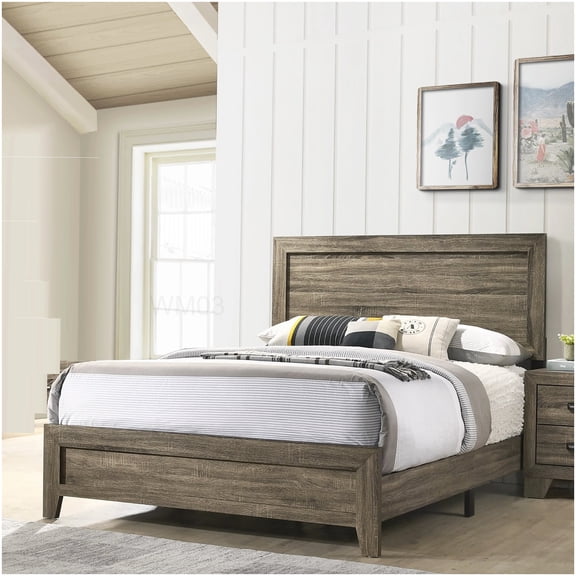 Modern Grey Fabric Platform Bed Frame, Full Size with Headboard, Box Spring Alternative, Easy to Assemble Wood Slat Support