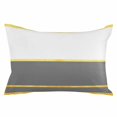 thumbnail image 1 of Modern Grey Gold Throw Pillow Cover 20 x 26 Inch Decorative Pillow Cover Minimalist Geometric Yellow Striped Lumbar Pillowcase Seasonal Rectangle Cushion Case for Couch Sofa Bed Living Room, 1 of 9