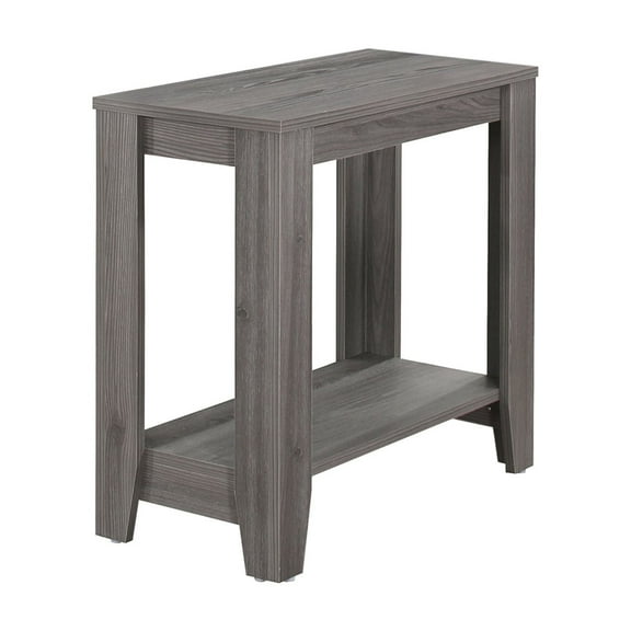 Modern Grey Laminate Accent Table, Rectangular End Table, Nightstand for Living Room or Bedroom