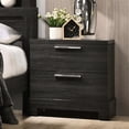 thumbnail image 1 of Modern Grey Oak 2 Nightstand, Strong Build Quality And Extended Drawer Bedroom Design, 1 of 2