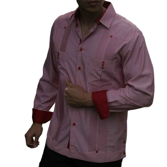 Modern Guayamisa with thick pleats design SIZE:S COLOR:RD