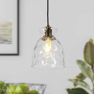 Hammered glass top ceiling light
