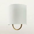 Modern Iron Sconce with Linen Shade,Bedroom Wall Light