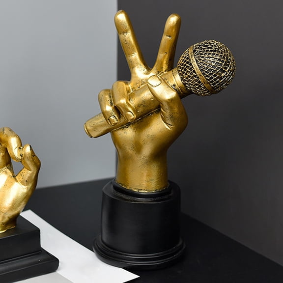 Modern Hand Statue Finger Gesture Sculpture Art Display Figurine for Desk Cabinet Table Decoration Ornament Mic 15x9.5x25cm