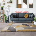 thumbnail image 1 of Modern Hand-Tufted Rug in Ochre Grey Area Rug, 1 of 5