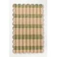 thumbnail image 1 of Modern Hand-Tufted Scalloped Wool Area Rug | 100% New Zealand Wool Carpet for Living Room, Bedroom & Home Décor (Tan & Green_4X6), 1 of 4