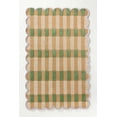 thumbnail image 1 of Modern Hand-Tufted Scalloped Wool Area Rug | 100% New Zealand Wool Carpet for Living Room, Bedroom & Home Décor (Tan & Green_5X8), 1 of 4