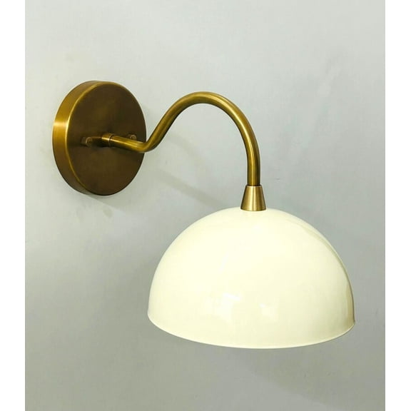 Modern Handcrafted Elegant Mid Century Brass Wall Lamp Luminaire