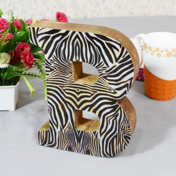 Modern Handmade Eco-Friendly "B" Alphabet Letter Block For Study Room, Kids Room, Living Room, Hall, Cabin, Offices