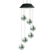 Modern Hanging Disco Ball Chandelier with LED Lights 6 Reflective Spheres for Home Decor and Party Ambiance