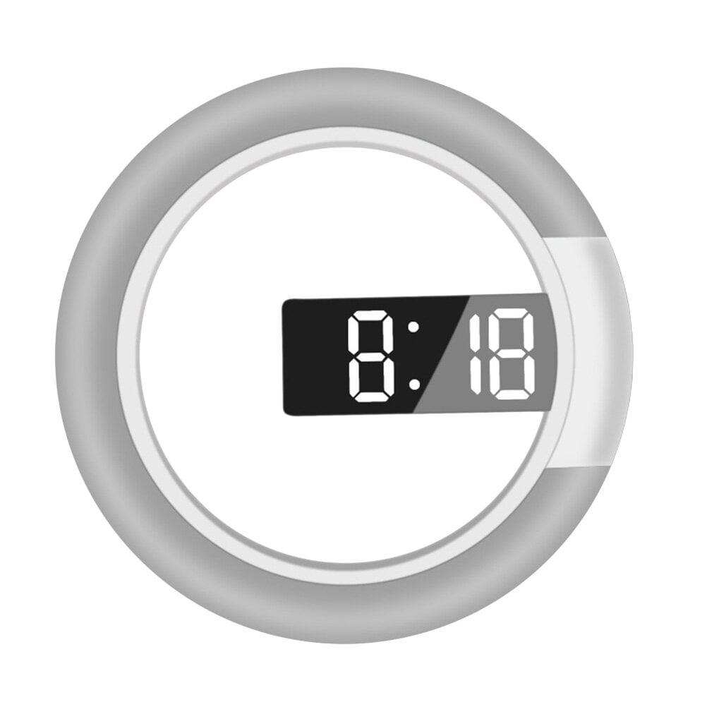 Modern Hanging Wall Clock LED Digital Alarm Clock Mirror Clock with