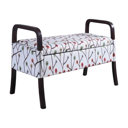 Modern Harvest Neutrals Wooden Storage Bench with Handles