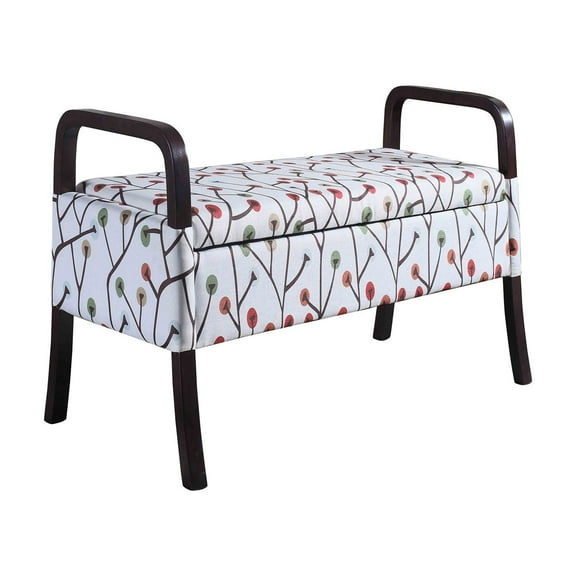 Modern Harvest Neutrals Wooden Storage Bench with Handles