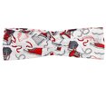 thumbnail image 1 of Modern Headband, Sport Shoes Sneakers Hobby Casual Fashion Teenage Old School Illustration, Elastic and Soft Women's Bandana for Sports and Everyday Use, Grey Red Coconut, by Ambesonne, 1 of 3