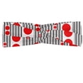 thumbnail image 1 of Modern Headband, Vertical Black Stripes and Big and Small Circles Minimal Lattice Grid, Elastic and Soft Women's Bandana for Sports and Everyday Use, Grey Red Coconut, by Ambesonne, 1 of 3