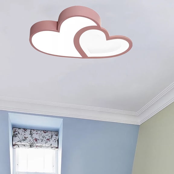 Modern Heart Shape LED Chandelier 35W Flush Mount Dimmable Pendant Lamp Ceiling Light Fixture 110V