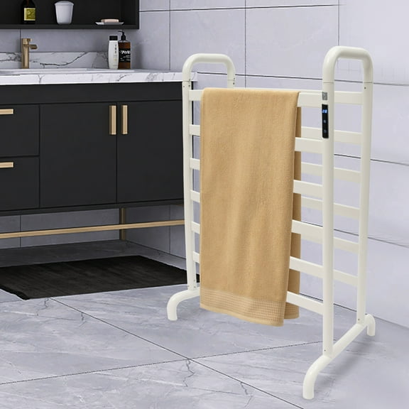 Modern Heated Towel Rack, Towel Warmer Rack Electric Towel Warmer Rack White