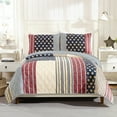 thumbnail image 1 of Modern Heirloom Americana 3-Piece Patchwork Cotton Quilt Set, Blue/Red, Full/Queen, 1 of 8