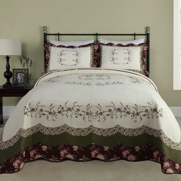 Modern Heirloom Brooke Bedspread, Multi-Color, Queen, All Ages