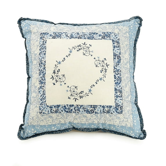 Modern Heirloom Charlotte Embroidered Decorative Pillow, Square