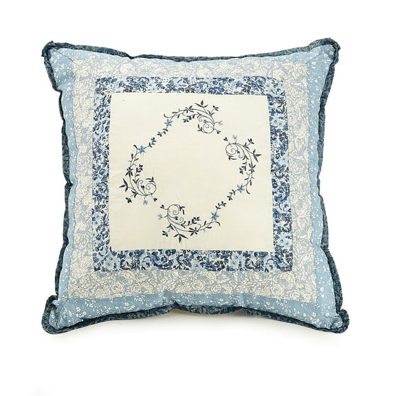 Modern Heirloom Charlotte Embroidered Decorative Pillow, Square