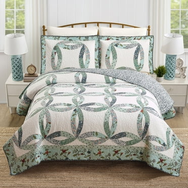 Modern Heirloom Felicity Blue 3-Piece Quilt Set, King