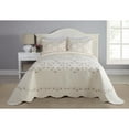 thumbnail image 1 of Modern Heirloom Felisa Cream/Pink Floral Embroidered Bedspread, Queen, All Ages, 1 of 6