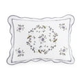 thumbnail image 1 of Modern Heirloom Gwen White/Purple Floral Embroidered Pillow Sham, King, All Ages, 1 of 5
