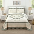thumbnail image 1 of Modern Heirloom Harper Floral Embroidered Pieced Bedspread, Green, Queen Size, 1 of 4
