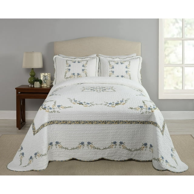 Modern Heirloom Heather Bedspread, Multi-Color, King, All Ages