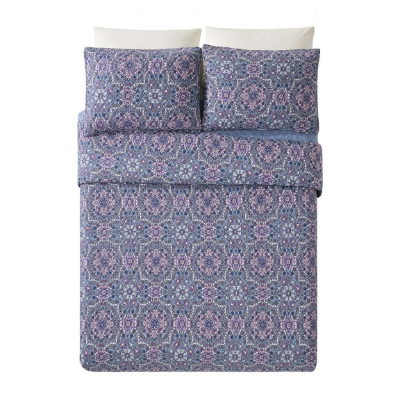 Modern Heirloom Lavender Floral 2-Piece Quilt Set, T/TXL