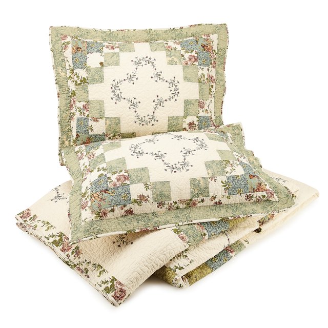 Modern Heirloom Olivia Green Pillow Sham, Standard