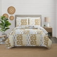 thumbnail image 1 of Modern Heirloom Saffron Taupe 3-Piece Quilt Set, King, 1 of 7