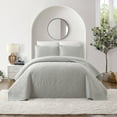 thumbnail image 1 of Modern Heirloom Solid Stitch Gray 3-Piece Bedspread Set, Full/Queen, 1 of 7