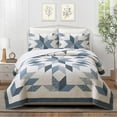 thumbnail image 1 of Modern Heirloom Bright Star Patchwork 2-Piece Quilt Set, Blue, Twin/Twin XL, All Ages, 1 of 6