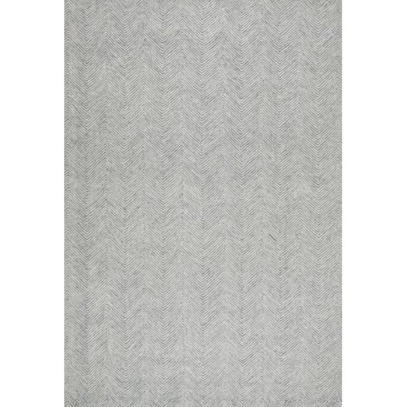 Modern Herringbone Chevron Collection Handmade Wool Area Rug - Durable for High Traffic, Contemporary Design for Living Room, Bedroom, Dining Room Decor (CHV-J, 2.6' x 12')