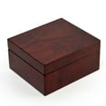 thumbnail image 1 of Modern Hi Gloss 18 Note Burl Wood Jewelry Box- Over 400 Song Choices, 1 of 2