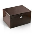 thumbnail image 1 of Modern Hi Gloss Coffee Tone 30 Note Music Jewelry Box - Let it go, 1 of 2