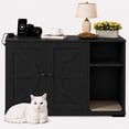 thumbnail image 1 of Modern Hidden Cat Litter Box Enclosure Cabinet with Dog-Proof Shelf & Power Outlet – Fits Most Automatic Self-Cleaning Litter Boxes, Side Table for Living Room, 1 of 8