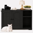 thumbnail image 1 of Modern Hidden Cat Litter Box Enclosure Cabinet with Dog-Proof Shelf & Power Outlet – Fits Most Automatic Self-Cleaning Litter Boxes, Side Table for Living Room, 1 of 8