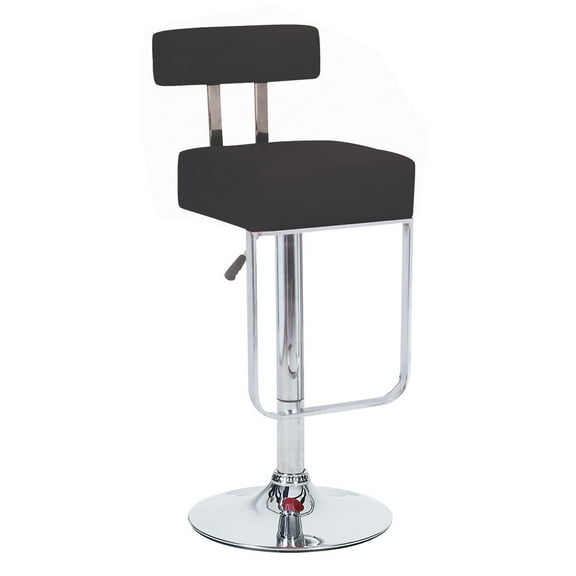 Modern Home Blok Contemporary Adjustable Height Counter/Bar Stool (Black Licorice)