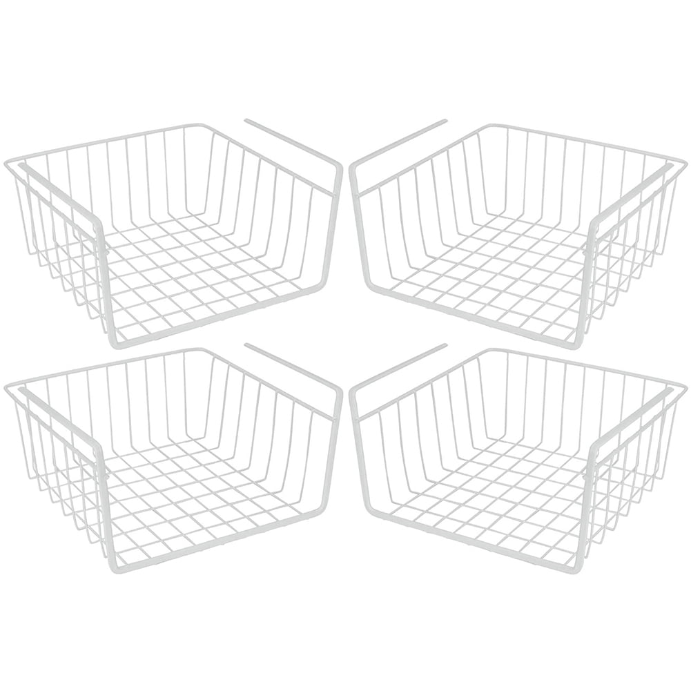 Modern Home Wire Hanging Basket Shelves Space Saving Under Shelf Storage Organizer
