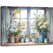 Modern Home Canvas Wall Art Daisy Flower Picture Rustic Decor Farmhouse Vintage Artwork deal from Walmart