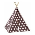 thumbnail image 1 of Modern Home  Children's Canvas Tepee Set with Travel Case brown dots, 1 of 2