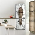 thumbnail image 1 of Modern Home Decor Refrigerator Wrap 3D Geometric Butterfly Flower Fridge Freezer Stickers Self Adhesive Room Wall Vinyl Mural, 1 of 5