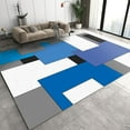 thumbnail image 1 of Modern Home Decor Rugs, Black And White Blue Gray Square Geometry Kids Area Rug, Anti-Slip Washable Ultra Soft Mat Carpet For Living Room Bedroom Entryway Hallway Nursery Dorm 4 x 6ft, 1 of 6